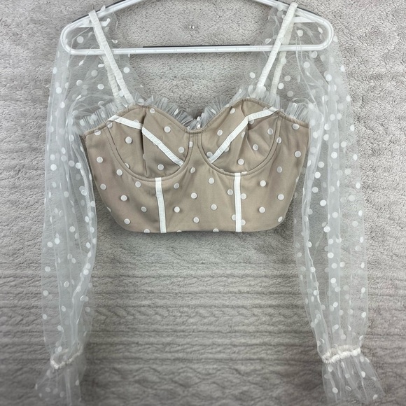 RUNAWAY THE LABEL Mesh Bustier Hello Molly Swiss Dot Corset - Picture 4 of 16